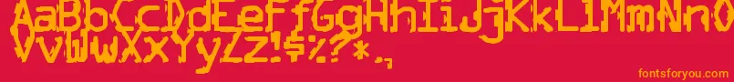 ThrillBc Font – Orange Fonts on Red Background