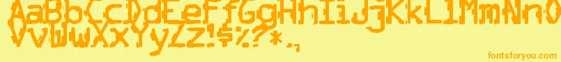 ThrillBc Font – Orange Fonts on Yellow Background