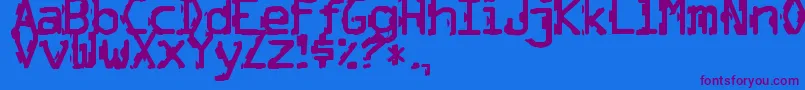 ThrillBc Font – Purple Fonts on Blue Background
