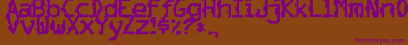 ThrillBc Font – Purple Fonts on Brown Background