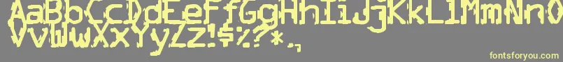 ThrillBc Font – Yellow Fonts on Gray Background