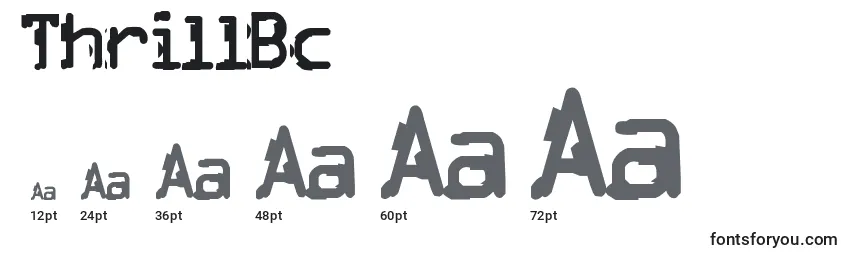 ThrillBc Font Sizes