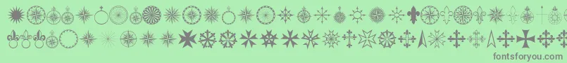 AmendedPrcorn Font – Gray Fonts on Green Background