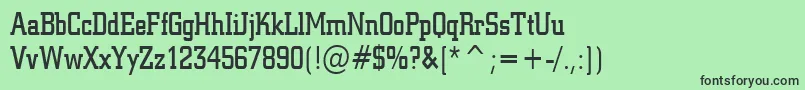 Geo957CondensedNormal Font – Black Fonts on Green Background