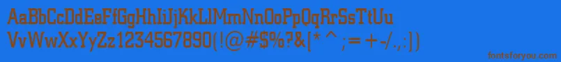 Geo957CondensedNormal Font – Brown Fonts on Blue Background