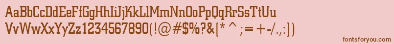 Geo957CondensedNormal Font – Brown Fonts on Pink Background