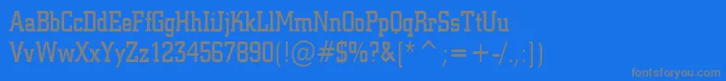 Geo957CondensedNormal Font – Gray Fonts on Blue Background