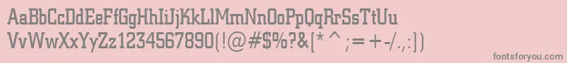Geo957CondensedNormal Font – Gray Fonts on Pink Background