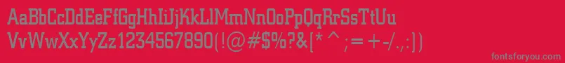 Geo957CondensedNormal Font – Gray Fonts on Red Background