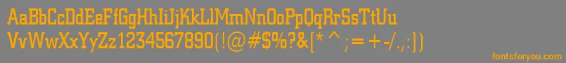 Geo957CondensedNormal Font – Orange Fonts on Gray Background