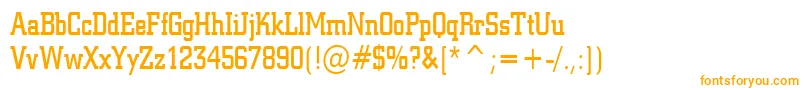 Geo957CondensedNormal Font – Orange Fonts on White Background