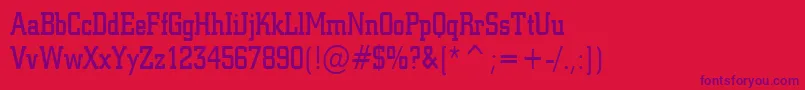 Police Geo957CondensedNormal – polices violettes sur fond rouge