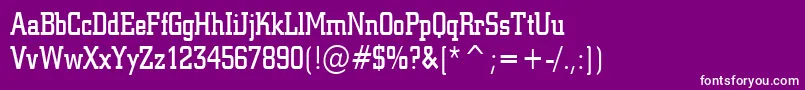 Geo957CondensedNormal Font – White Fonts on Purple Background