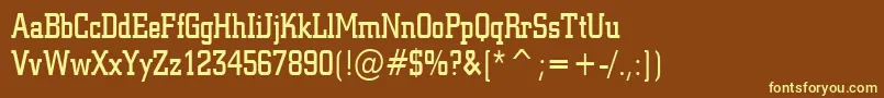 Geo957CondensedNormal Font – Yellow Fonts on Brown Background