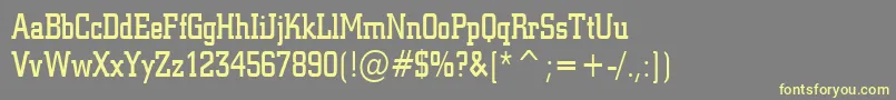 Geo957CondensedNormal Font – Yellow Fonts on Gray Background