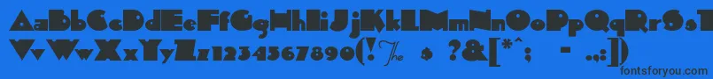 SidThekid-Schriftart – Schwarze Schriften auf blauem Hintergrund