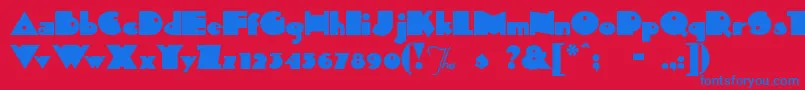 SidThekid Font – Blue Fonts on Red Background