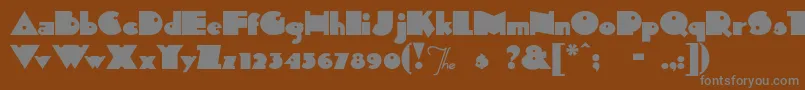 SidThekid-fontti – harmaat kirjasimet ruskealla taustalla