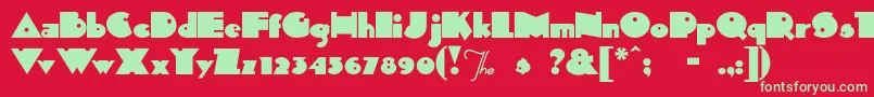 SidThekid-fontti – vihreät fontit punaisella taustalla