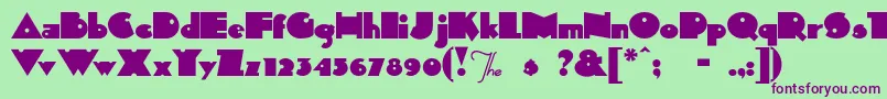 SidThekid Font – Purple Fonts on Green Background