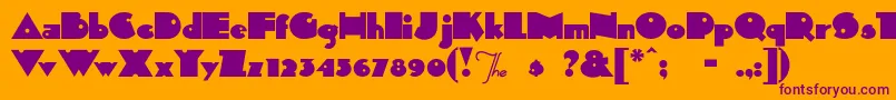SidThekid Font – Purple Fonts on Orange Background