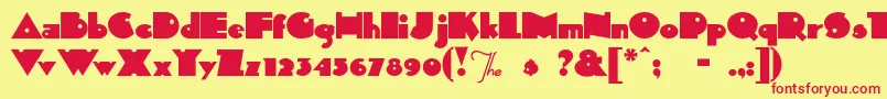 SidThekid Font – Red Fonts on Yellow Background