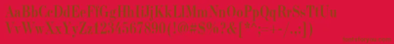 NewStandardOldNarrowBold Font – Brown Fonts on Red Background