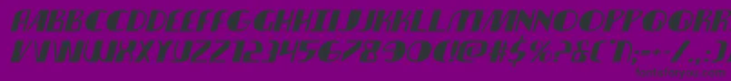Nathanbrazilexpandital Font – Black Fonts on Purple Background