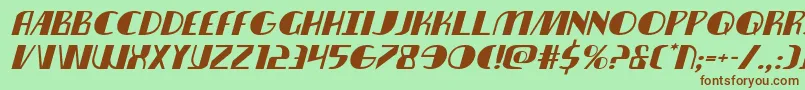 Nathanbrazilexpandital Font – Brown Fonts on Green Background