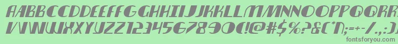 フォントNathanbrazilexpandital – 緑の背景に灰色の文字