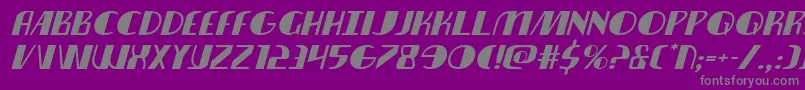 フォントNathanbrazilexpandital – 紫の背景に灰色の文字