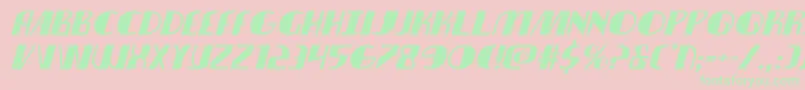 Nathanbrazilexpandital Font – Green Fonts on Pink Background