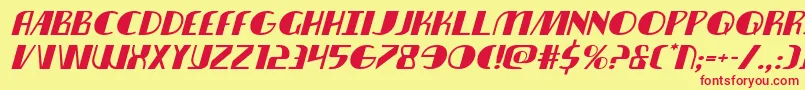 Nathanbrazilexpandital Font – Red Fonts on Yellow Background