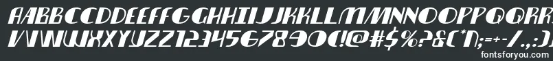 フォントNathanbrazilexpandital – 黒い背景に白い文字
