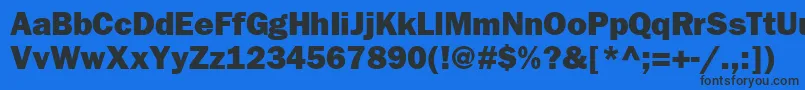 Frankfurtgothicheavy Font – Black Fonts on Blue Background