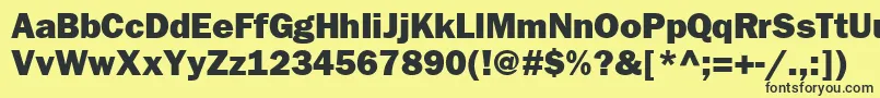 Frankfurtgothicheavy Font – Black Fonts on Yellow Background