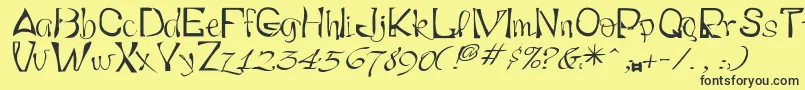 Smartryck Font – Black Fonts on Yellow Background