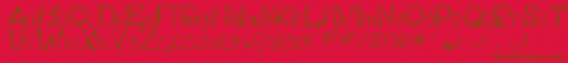 Smartryck Font – Brown Fonts on Red Background