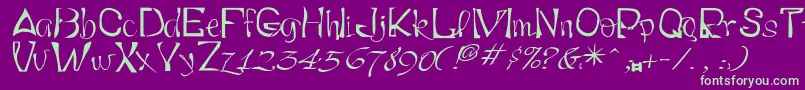 Smartryck Font – Green Fonts on Purple Background