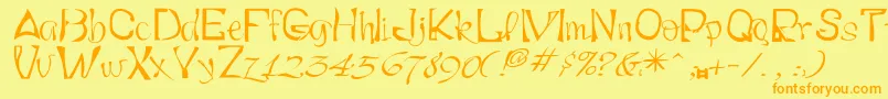 Smartryck Font – Orange Fonts on Yellow Background