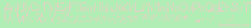 Smartryck Font – Pink Fonts on Green Background
