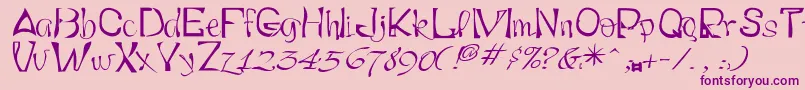 Smartryck-Schriftart – Violette Schriften auf rosa Hintergrund