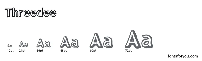 Threedee Font Sizes