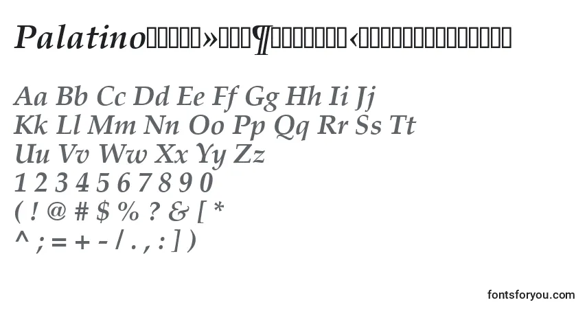 PalatinoРџРѕР»СѓР¶РёСЂРЅС‹Р№РљСѓСЂСЃРёРІ Font – alphabet, numbers, special characters