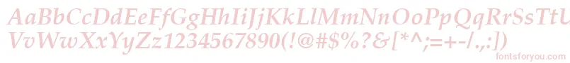 PalatinoРџРѕР»СѓР¶РёСЂРЅС‹Р№РљСѓСЂСЃРёРІ Font – Pink Fonts on White Background