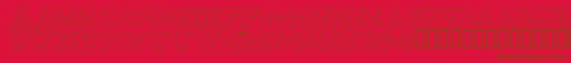 WoodShapes Font – Brown Fonts on Red Background