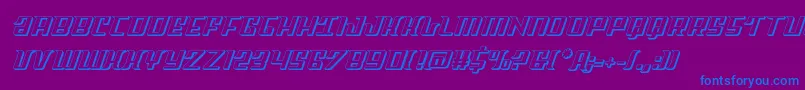 Skycab3D Font – Blue Fonts on Purple Background