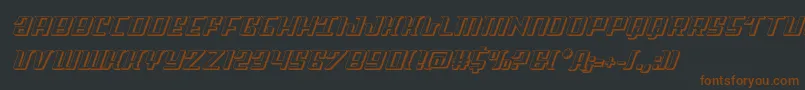 Шрифт Skycab3D – коричневые шрифты на чёрном фоне