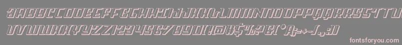 Skycab3D-Schriftart – Rosa Schriften auf grauem Hintergrund