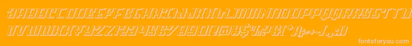 Skycab3D Font – Pink Fonts on Orange Background